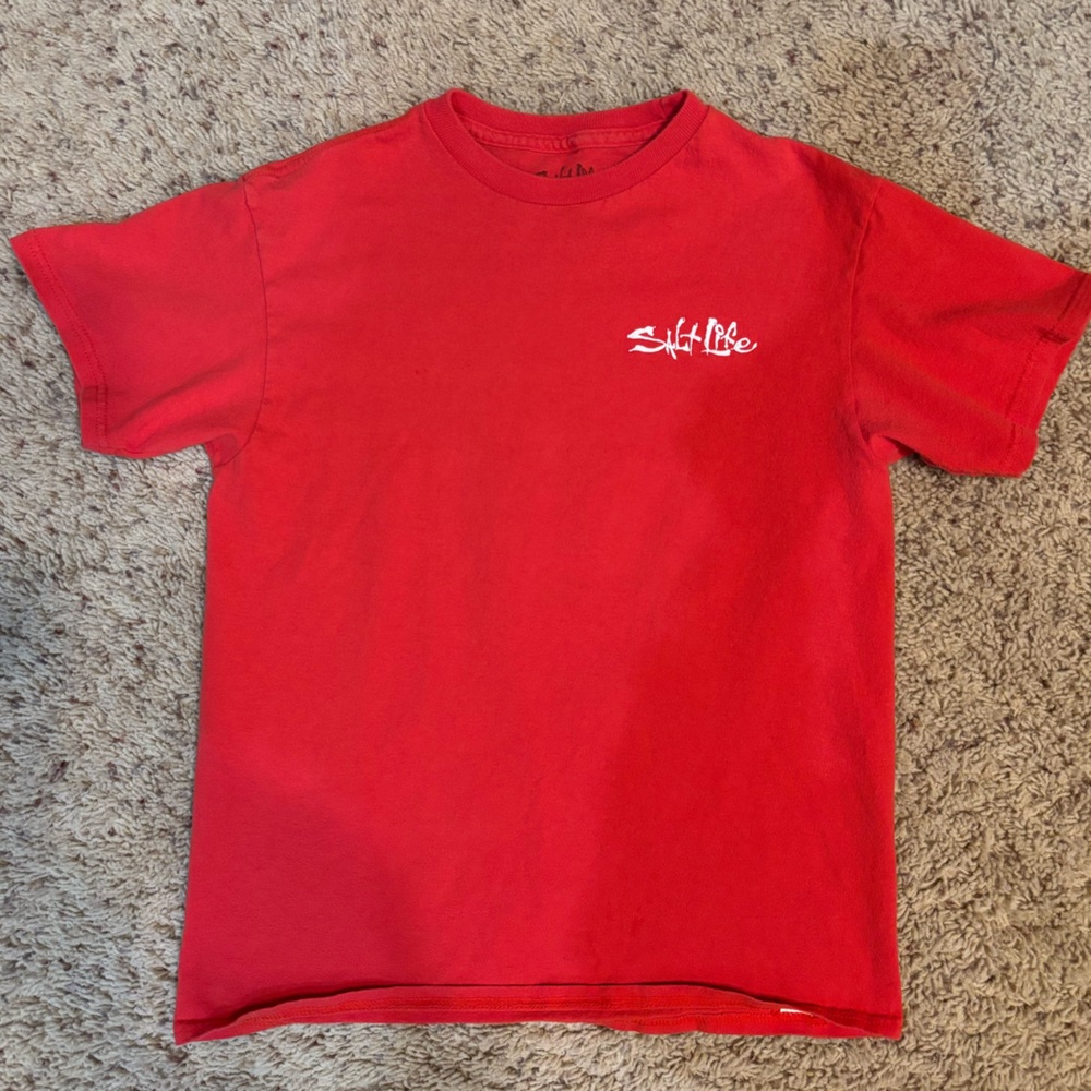 Salt Life Red Kids Short Sleeve Tee (Boy) Size M